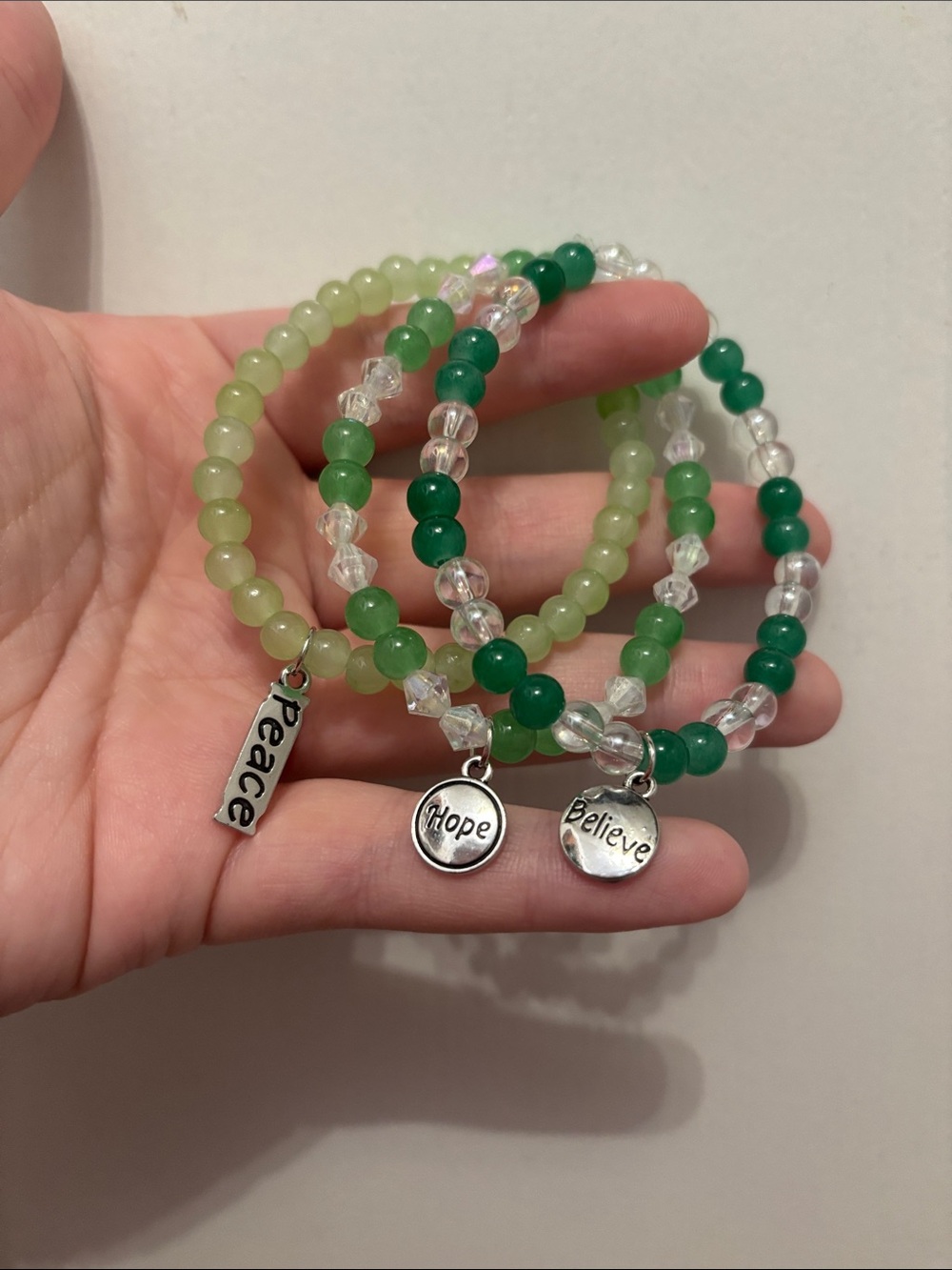 Inspirational green handcrafted bracelets- pick one 💚